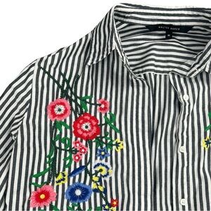 Walter Baker Women’s Cotton Becca Tunic With Floral Embroidery Striped In Size M